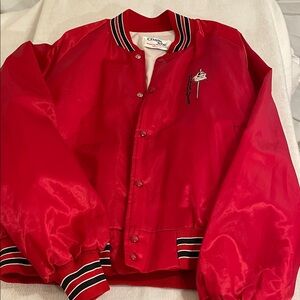 Chase Authentics Red Varsity Bomber Jacket